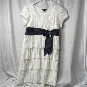 Speechless White Flutter Sleeve Tiered Sundress